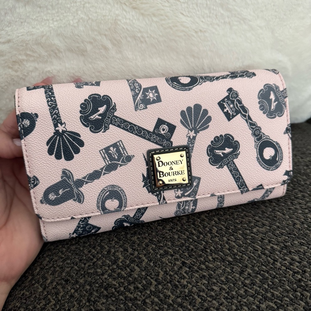 Disney Dooney & Bourke Princess Keys Foldover/Crossbody Wallet